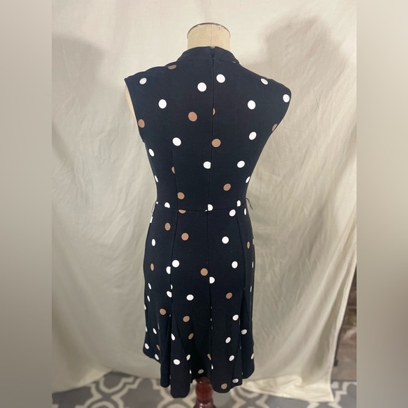 Ann Taylor, Black with white/tan polkadot dress. Size 2 petite. - Picture 7 of 9